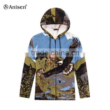 new style winter animal printed windproof men jacket