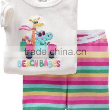 cute baby girls sleepwear kids cotton pajamas suits baby fashion nightgown