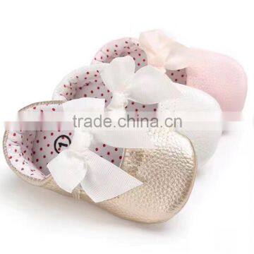 Wholesale Shoes Baby Moccasins Soft Bow Tie Princess Cute Fancy Baby Grils Shoes photo-3