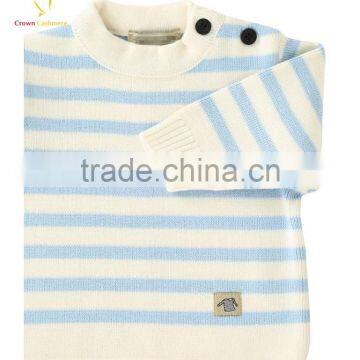 2016 New Fashion Crew Neck Knit Baby Sweater Baby Cashmere Sweater With Striped photo-3