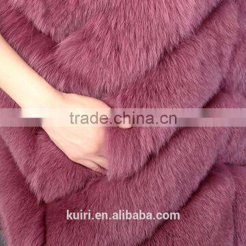 High Quality Winter Fashion Women Real Fox Fur Vest Lady Genuine Leather Fur Coat Warm Vest Fox and Rabbit Fur Overcoat Gilet photo-5