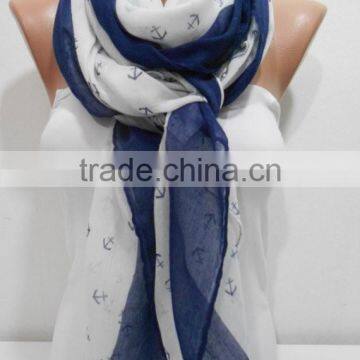 New Design Woman Fashion Anchor Shawl Beach Scarf photo-5