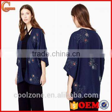 Latest design for women bead embroidered polyester jacket