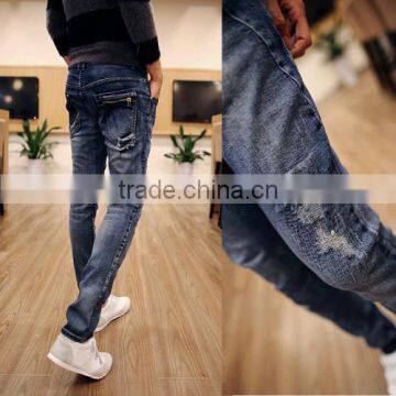 Price of Jeans Manufacturing Machinery Patchwork Blue Wholesale China Trousers for Men Jeans photo-4
