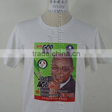 10 Years Factory Custom Cheap White Color Election Campaign T-shirts photo-3