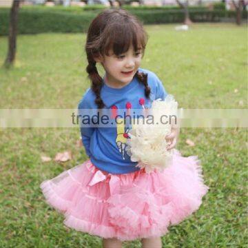 Persnickety Littli Girls Boutique Pettiskirt Suit Seersucker Overalls Baby Girls Ballet Skirt Chiffon Ruffle Fluffy Tutu Skirt photo-3