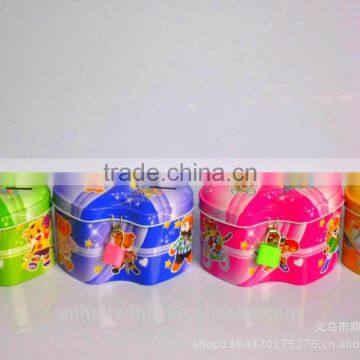 Redhill Personality Double Heart Shape Saving Cans,money Boxes,metal Can photo-3