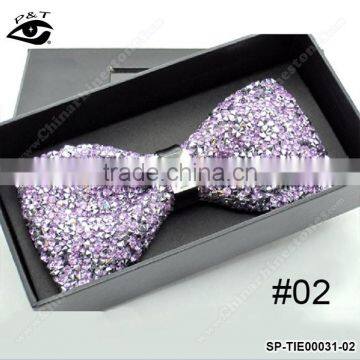 Bling Rhinestone Bow Tie Gift Case Packing Handmade Crystal Bowtie photo-3