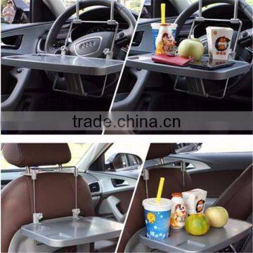Foldable Car Steering Wheel Back Seat Tray Table Desk Mount Laptops Drink Holder photo-4