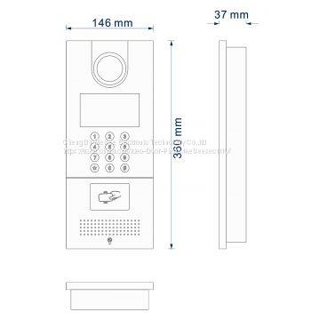 MS302C+MS100C 10 Inch IP Based Video Doorphone System Apartment Building Intercom System photo-4