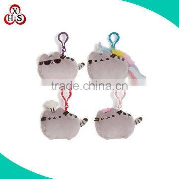 Wholesale custom plush toy soft stuffed pusheen bag clips