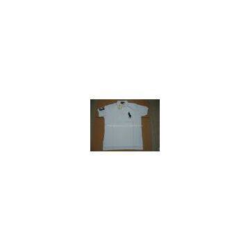 Big Discount Men's Big Pony Polo Shirt, #3, Short Sleeve, White, Size L