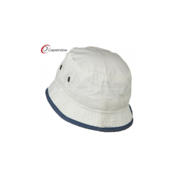 White Navy Cotton Fisherman Bucket Hat Soft Light With Elastic Band