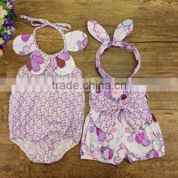 3pcs set newborn outfit round collar baby girls romper summer 2016 M6090711