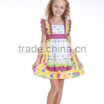 Latest girl boutique clothes simple cotton frocks designs child dress