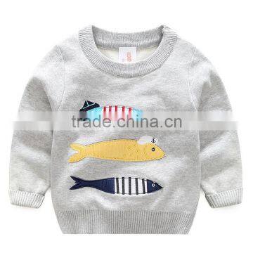 Autumn Spring and Winter Baby Wool Embroidery Knitting Design Sweater photo-2