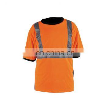 100% cotton designs safety tee orange shirt