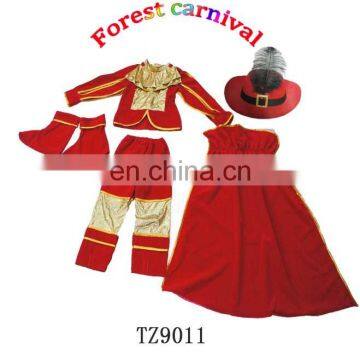 TZ87191 King Costume With Cloak For Kids Boots the Cat Hero Warrior