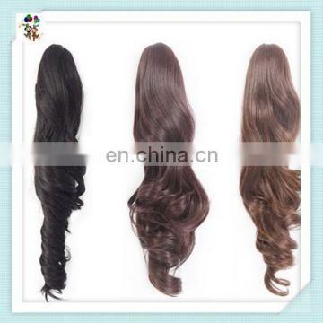 Natural Colors Long Curly Drawstring Synthetic Ponytail Hair Extensions HPC-0163