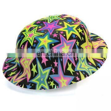 cheap colorful star print plastic party hat