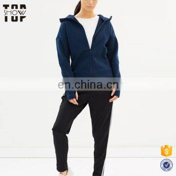 2017 winter hot sale casual wear blank jacket women zip front