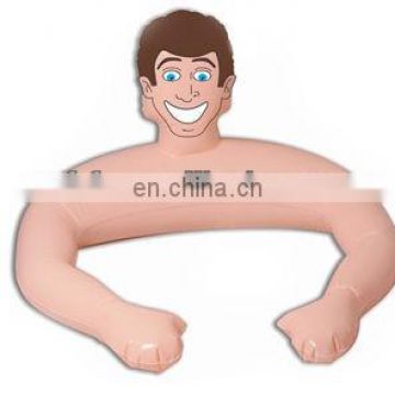 PVC Inflatable Man Bath Pillow