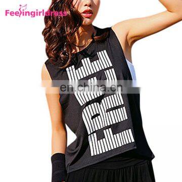 Custom Logo Black Plain Gym Athletic Women'S Tank Tops In Bulk