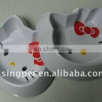 Cat Face Melamine Pet Bowl