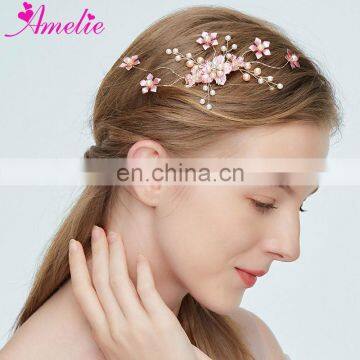 Enchanted Hair Clip Wedding Flower Glam Hair Claws Sweet Bridal Hair Clip Pearl Girl Dresses Princess Prom Little White Dresses