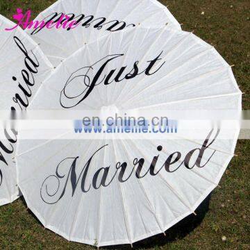 A03128 Custom Just Married Paper Umbrella Printing