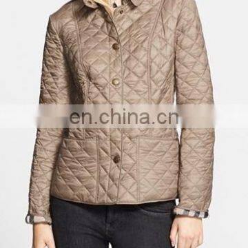 wholesale quilted jackets - Women Quilted Biker Skin Color Leather Jacket