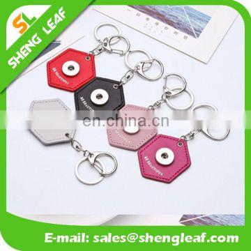 Creative shape with various colors leather keychains for ladys