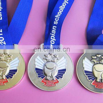 gold / silver / antique Europian shcool graduated sports meet souvenir medal