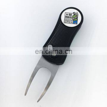 customized golf ball markers pitch forks in stock sale