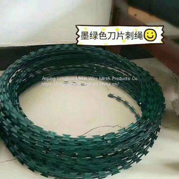 Razor Barbed Wire/ Razor Wire/razor Blade Wire Fence，Galvanized and PVC Coated，Barbed Wire photo-4