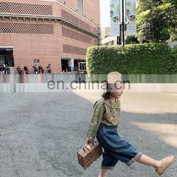 6596 Baby Boutique Clothing Kids Baby Girl Lapel Pointed Collar Printing Blouse photo-6