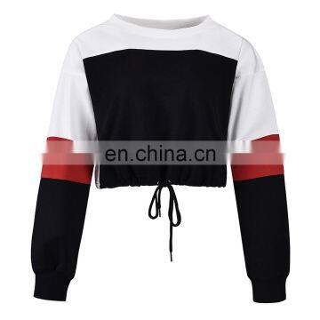 Streetwear Women Pullover Hoodie, Gym Crop Top Hoodies