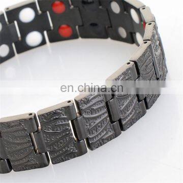 Black Plated Energy Elements Bio Healing Women Magnetic Bracelet for Arthritis photo-5