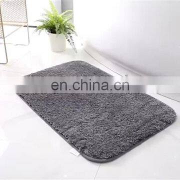 Customized Modern Simple Style  Plain Rectangle Long Fur Thickened Non-slip Water Absorption Area Rugs For Livingroom bathroom