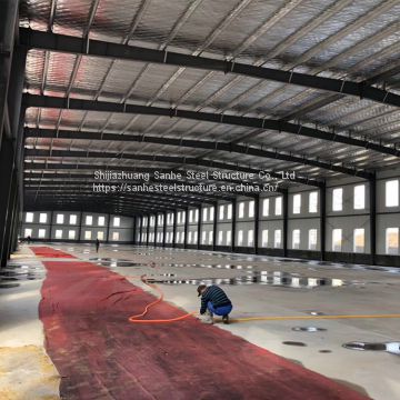 sanhe steel structure prefab production hall / prefabricated shed frames