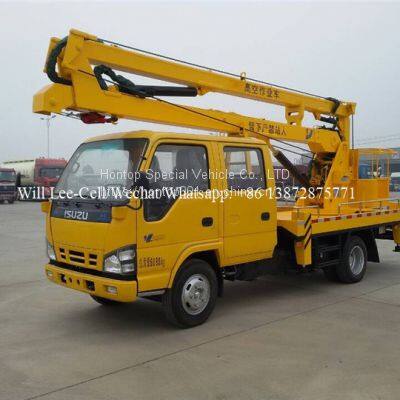 ISUZU 100P 600P 14M Aerial Work Platform Manlift Vehicle Folding Arm Bucket Truck photo-3