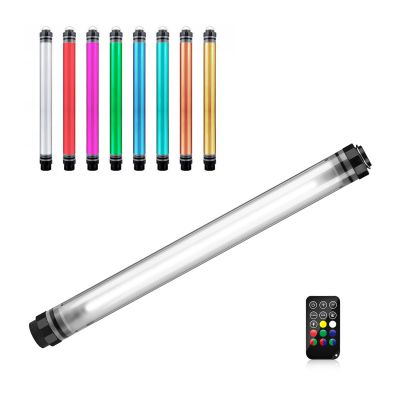 LUXCEO P7RGB RGBW Light Wand 1000LM Handheld LED Video Light Tube IP68 Waterproof with 3000-5750K Full Color Dimmable Photography Light,12 Lighting Mode,CRI≥95,Built-in 10400mAh Rechargable Battery