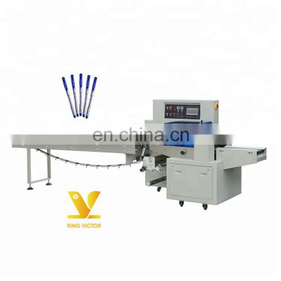 Factory price automatic ball pen pencils pillow packing machine price