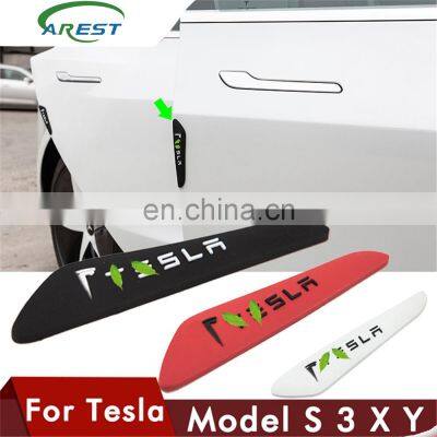 Carest Car Door Bumper Protector For Tesla Model 3 Accessories Door Guard Protective Model Y S X Three Model3 ModelY 4Pcs/Set