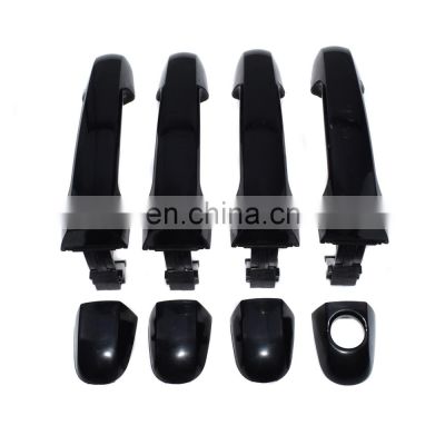 Free Shipping!4X Exterior Door Handle Black FRONT REAR with Key Hole For 07-12 Hyundai Elantra