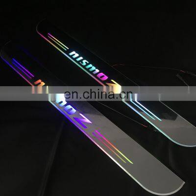 Led Door Sill Plate Strip step light door decoration step for  nismo dynamic sequential style