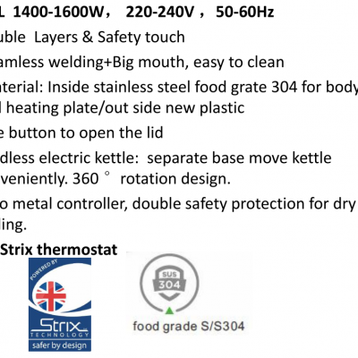 SUS 304 Electric Kettle (Wechat:13510231336) photo-3