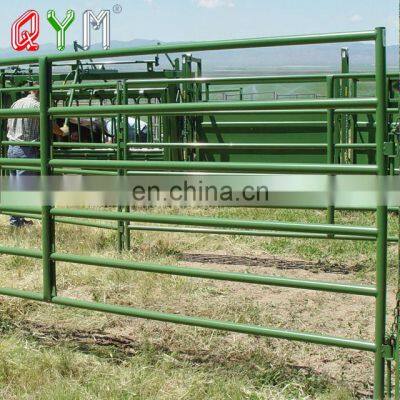 Green Colour Coated Horse Fence Panels Portable Metal Corral