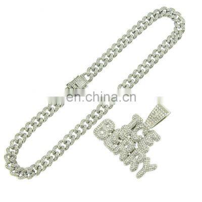 Vintage Style English Alphabet Letter BABYGIRL Stainless Steel Pendant Necklace Rose Gold Steel Babygirl Necklace For Girls Gift