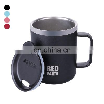 Hot Selling 350ml 304 Stainless Steel Tea Coffee Mug Wholesale Pink Insulated  Warmer Mug Cup Custom Logo With Handle